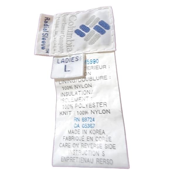 Columbia Vtg 90's Reversible Puffer Jacket  Teal & Purple attachable hood W LG - Picture 9 of 16